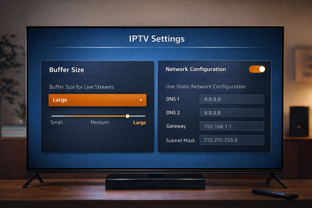 Increase Buffer Size in IPTV Player