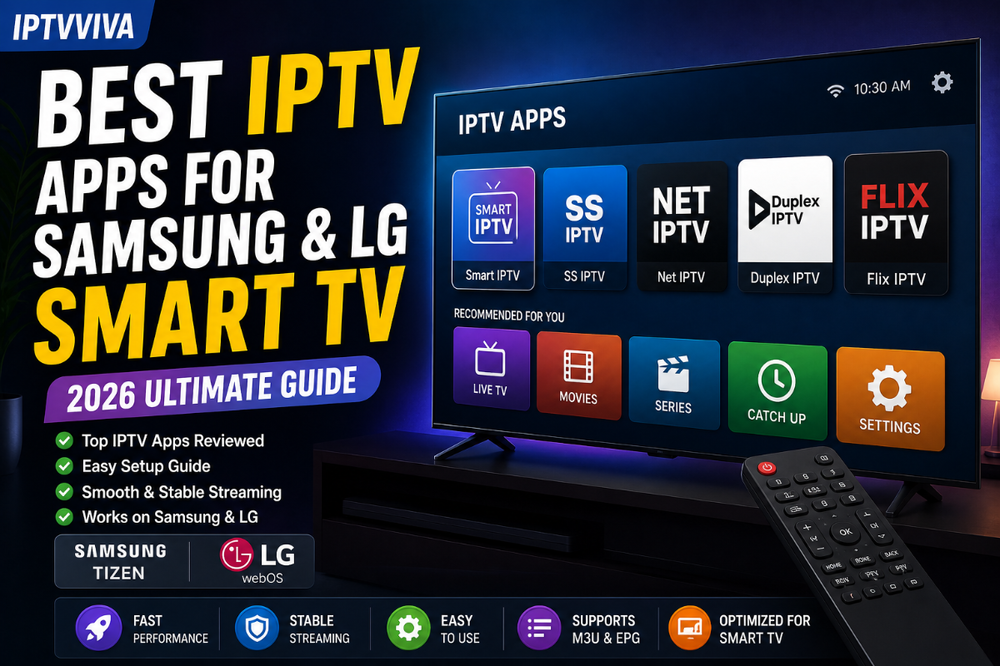 Best IPTV Apps for Samsung & LG Smart TV (2026)