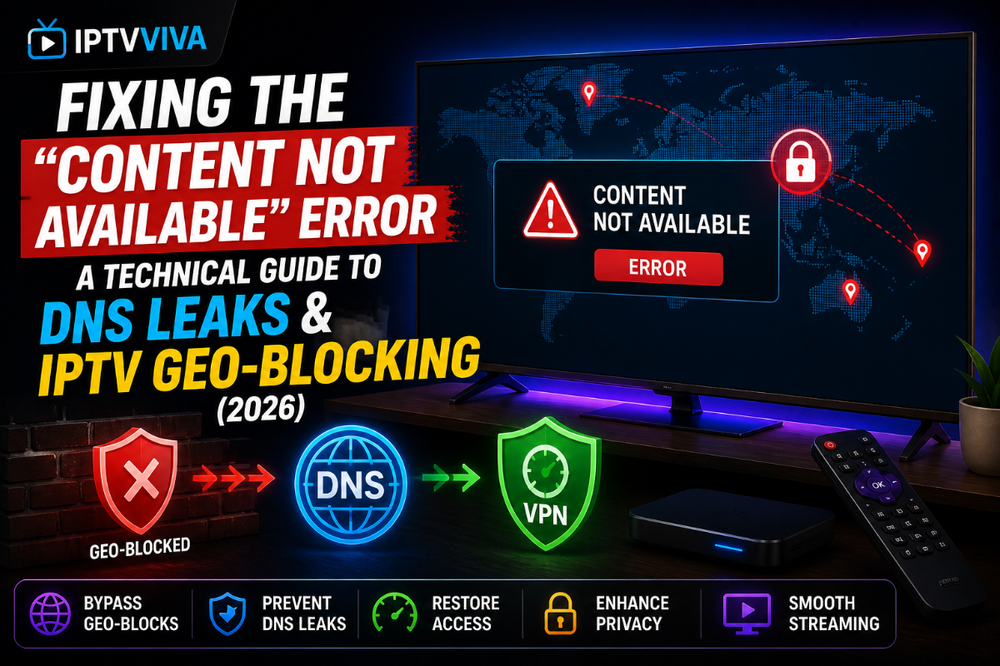 Fixing the "Content Not Available" Error: A Technical Guide to DNS Leaks & IPTV Geo-Blocking (2026)