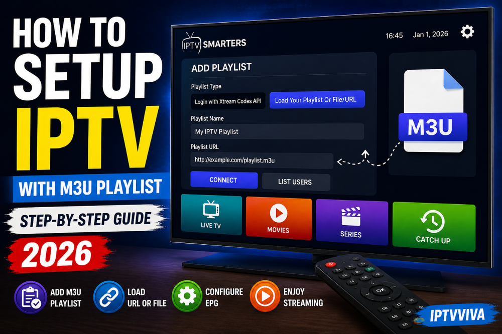 How to Setup IPTV with M3U Playlist (Step-by-Step Guide 2026)