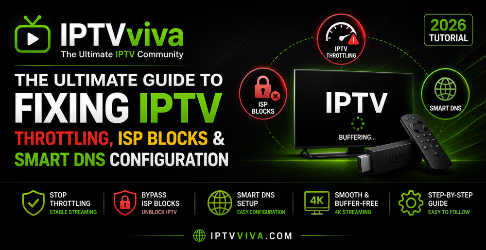 The Ultimate Guide to Fixing IPTV Throttling, ISP Blocks & Smart DNS Configuration (2026 Tutorial)