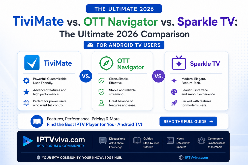 TiviMate vs. OTT Navigator vs. Sparkle TV: The Ultimate 2026 Comparison for Android TV Users